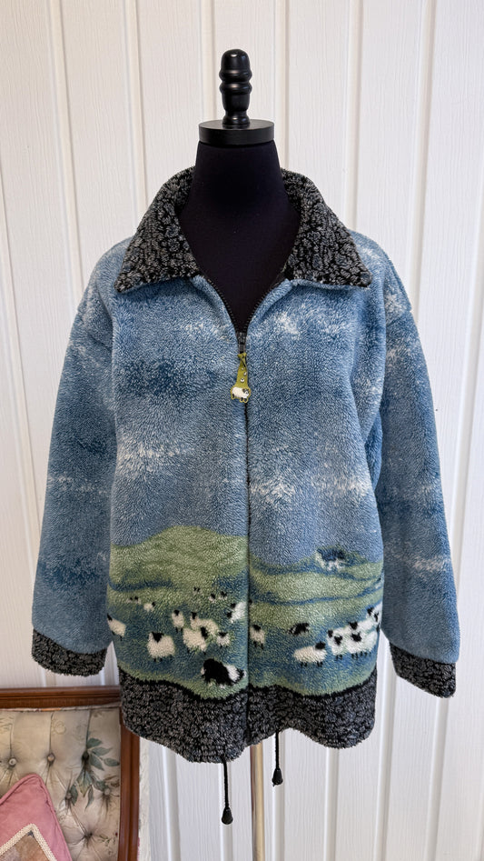 Veste en polar moutons- medium