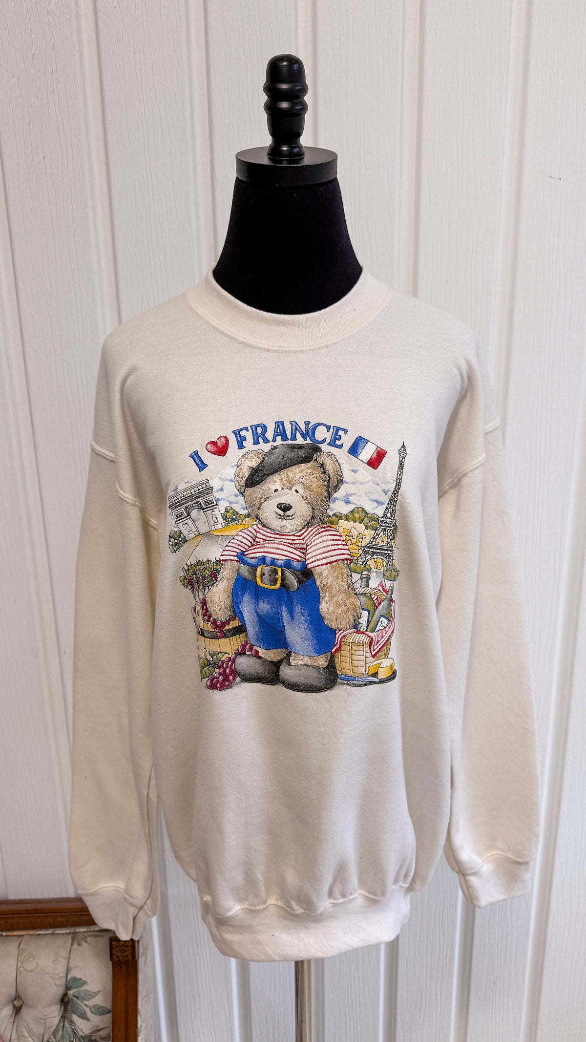Chandail crewneck beige France- medium