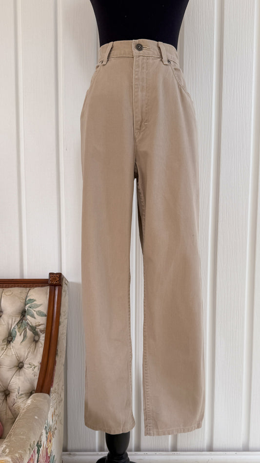 Jeans baggy beige- small