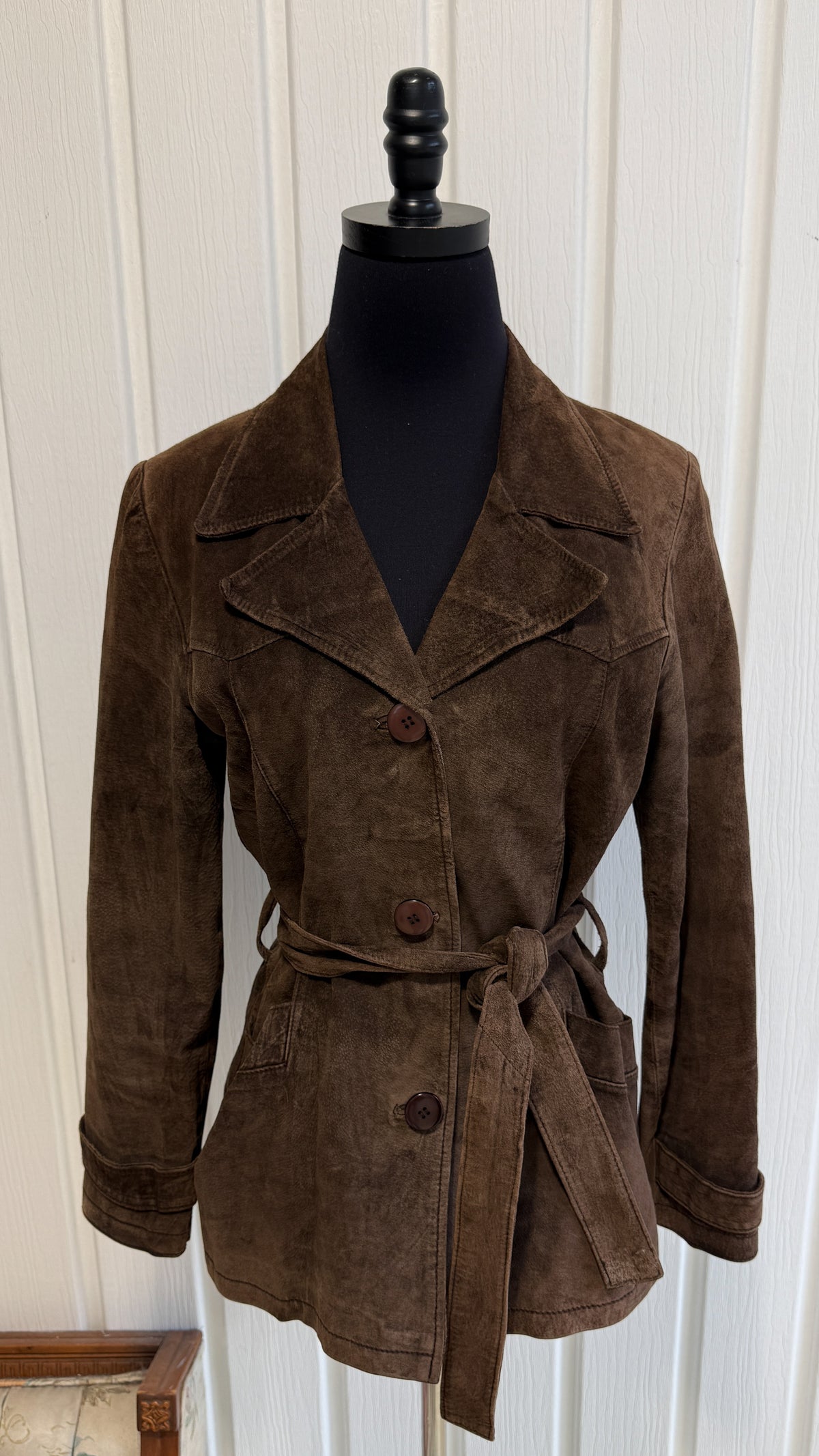 Manteau en suede brun court- small