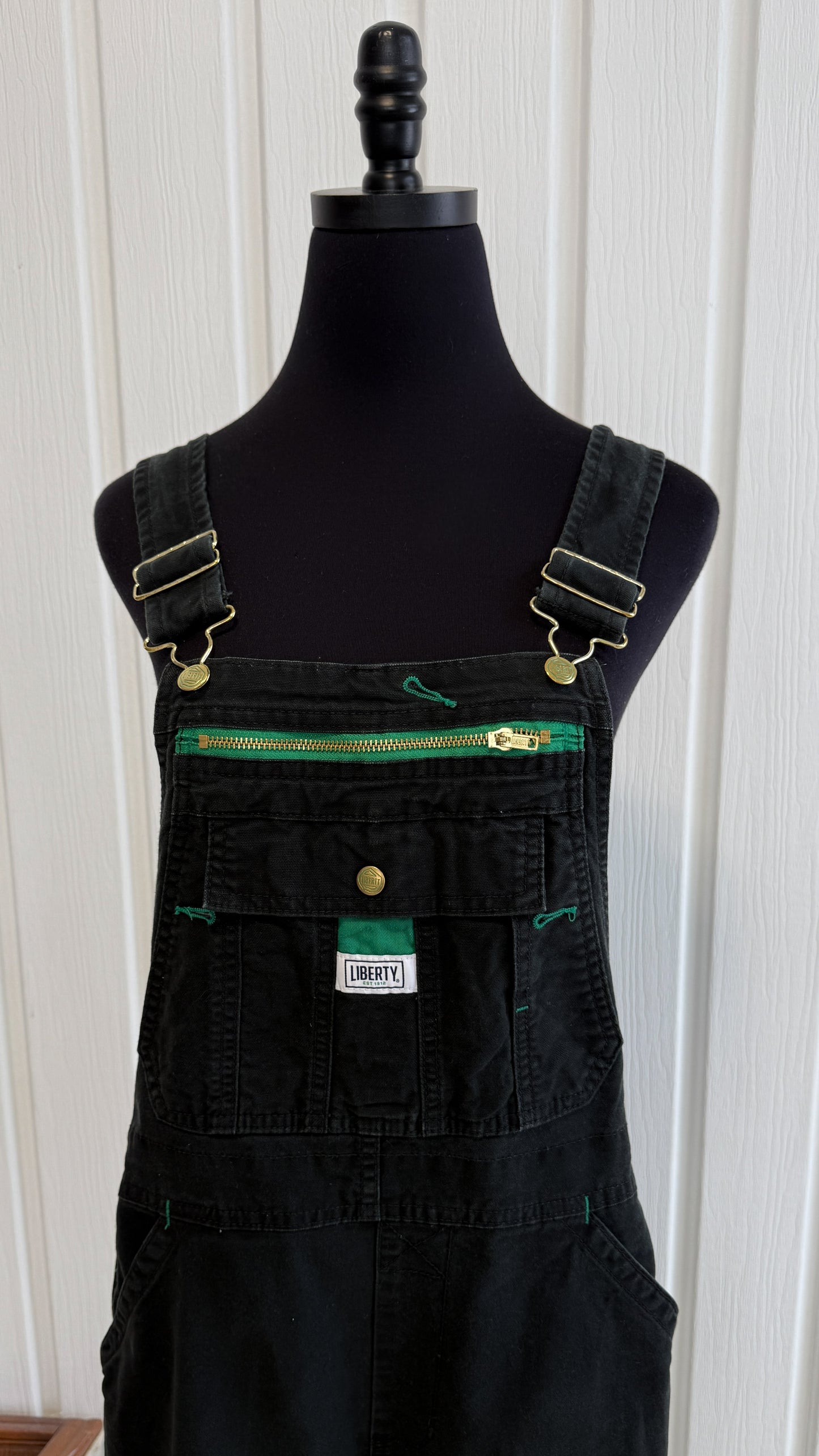 Salopette en denim Noir Liberty- small