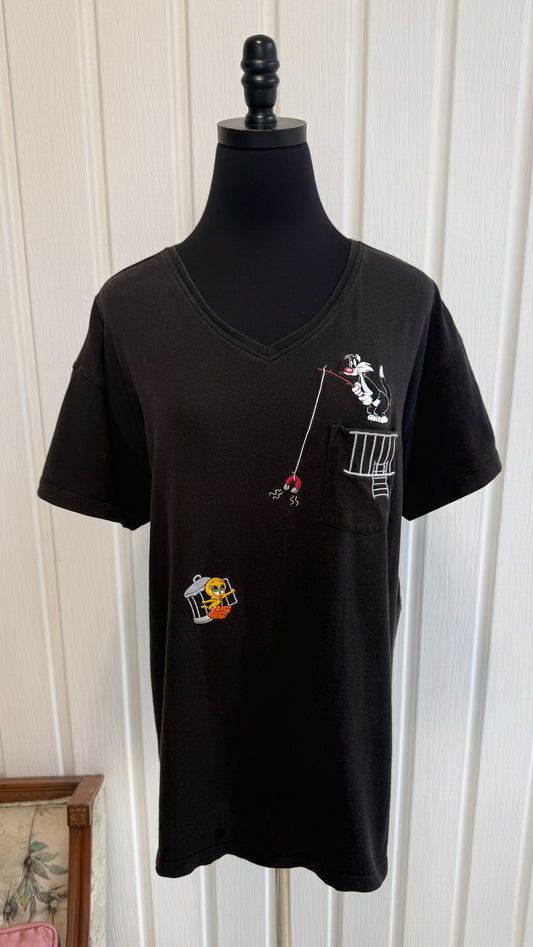 T-shirt noir Looney Tunes- large