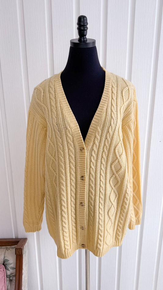 Cardigan tricot jaune - medium