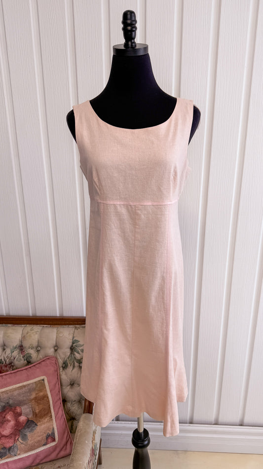 Blush pink linen dress - loose fit