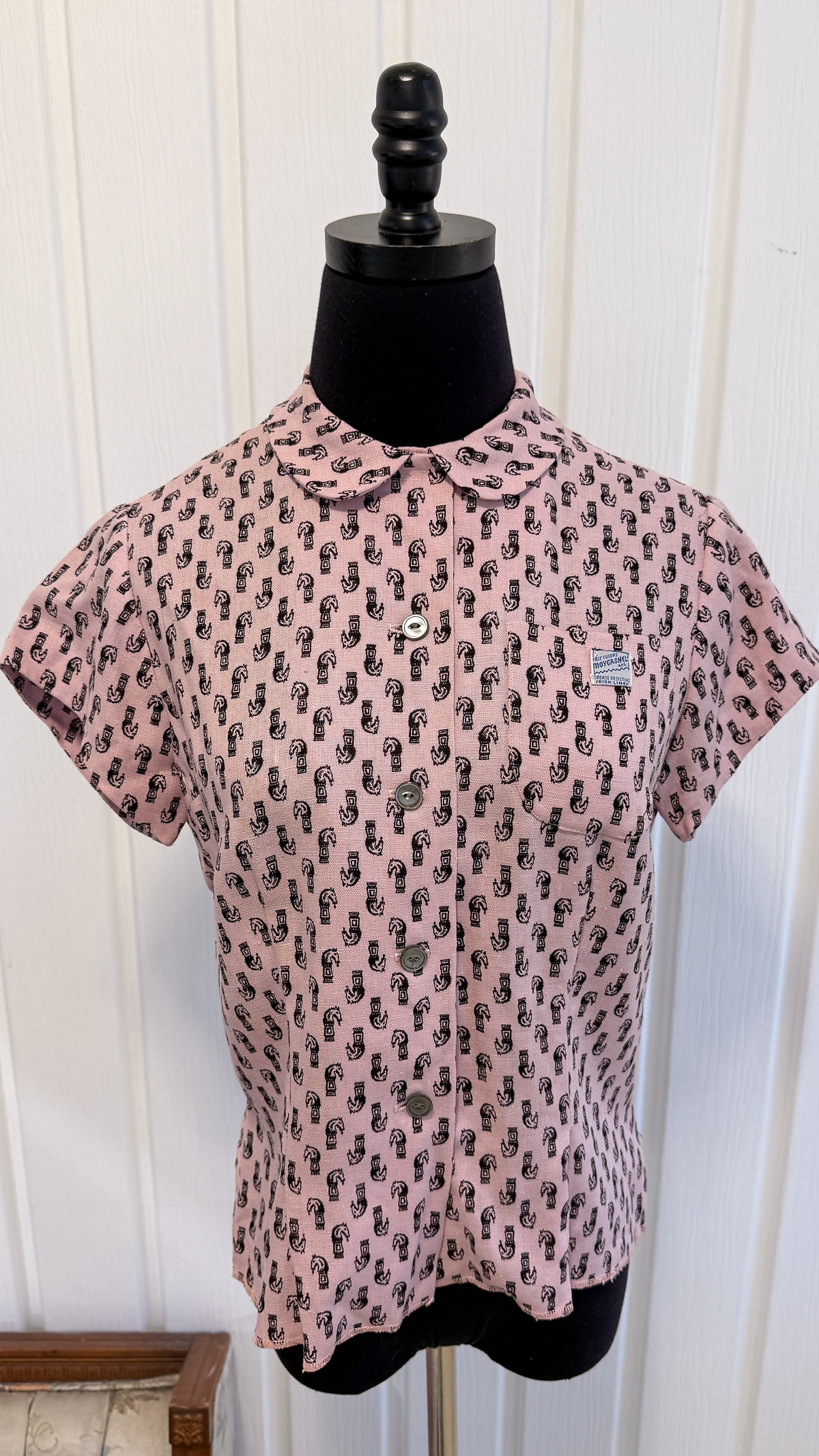 Chemisier rose chevaux-small