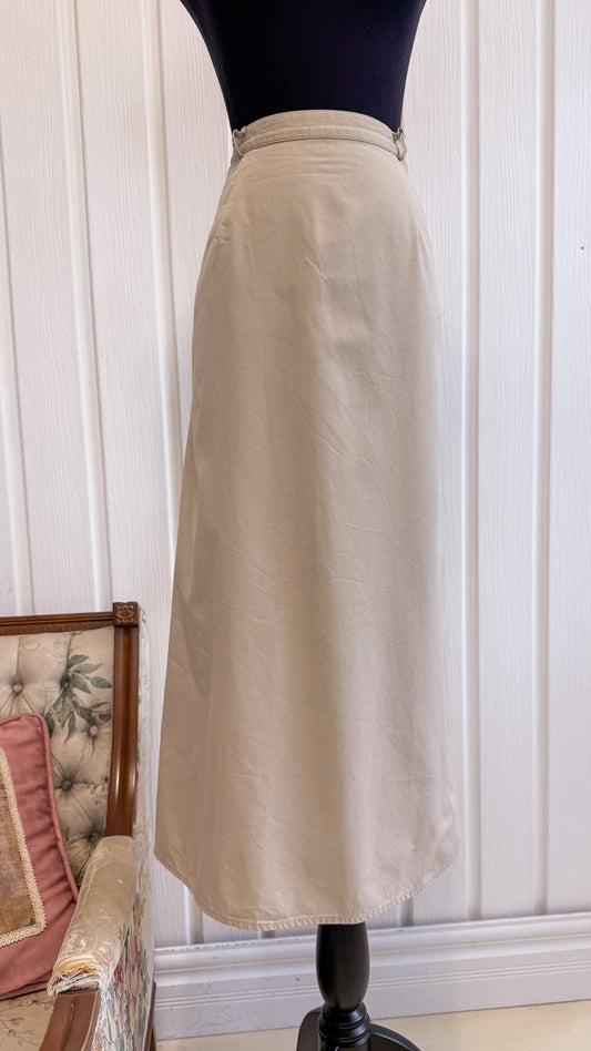 Jupe beige évasée- large