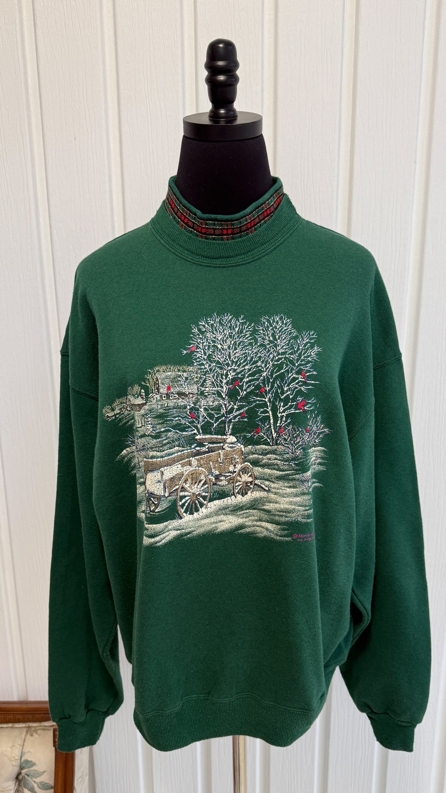 Chandail crewneck vert caleche- x-large