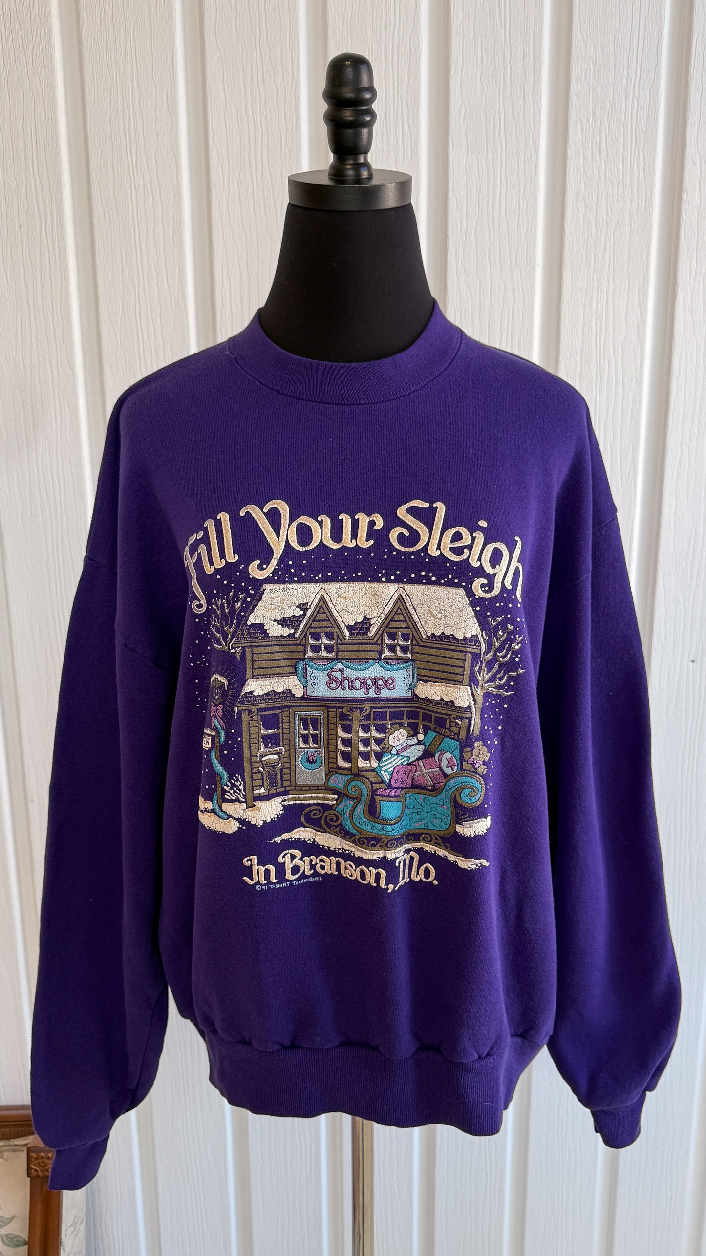 Chandail crewneck mauve shop du Pere Noël- large