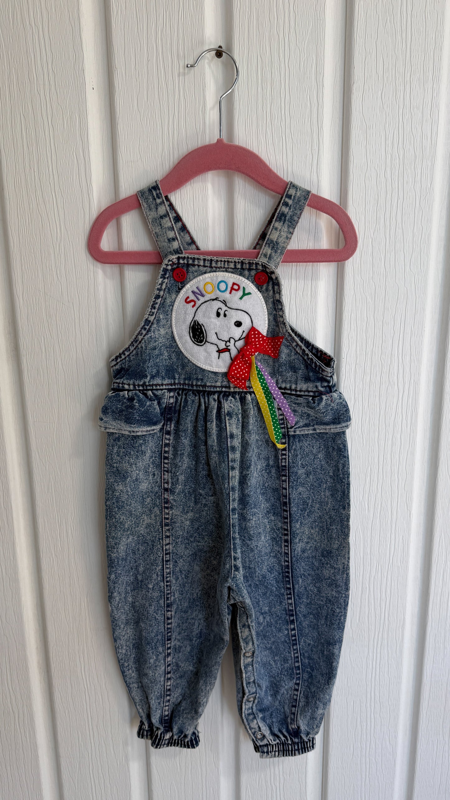 Enfants- salopette en jeans Snoopy - 24m