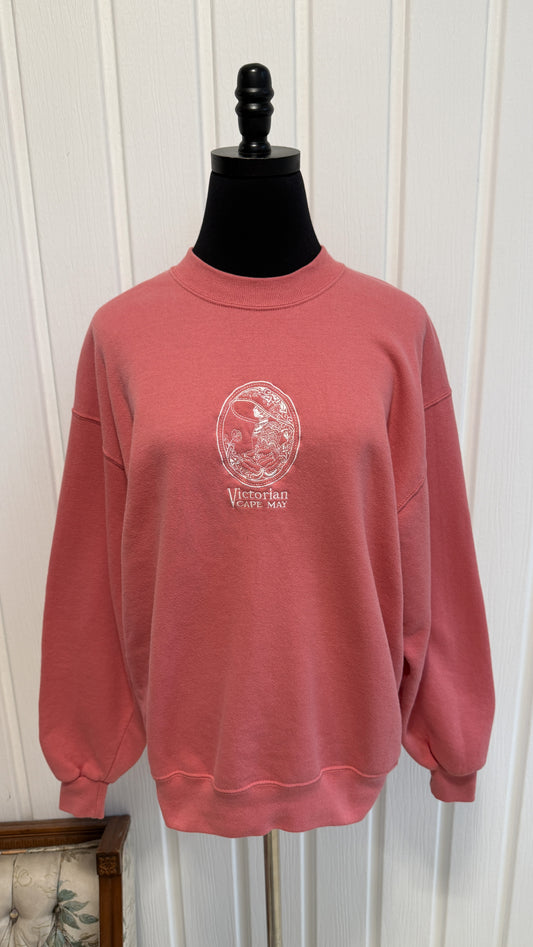 Chandail crewneck rose Victorian Cape May- medium