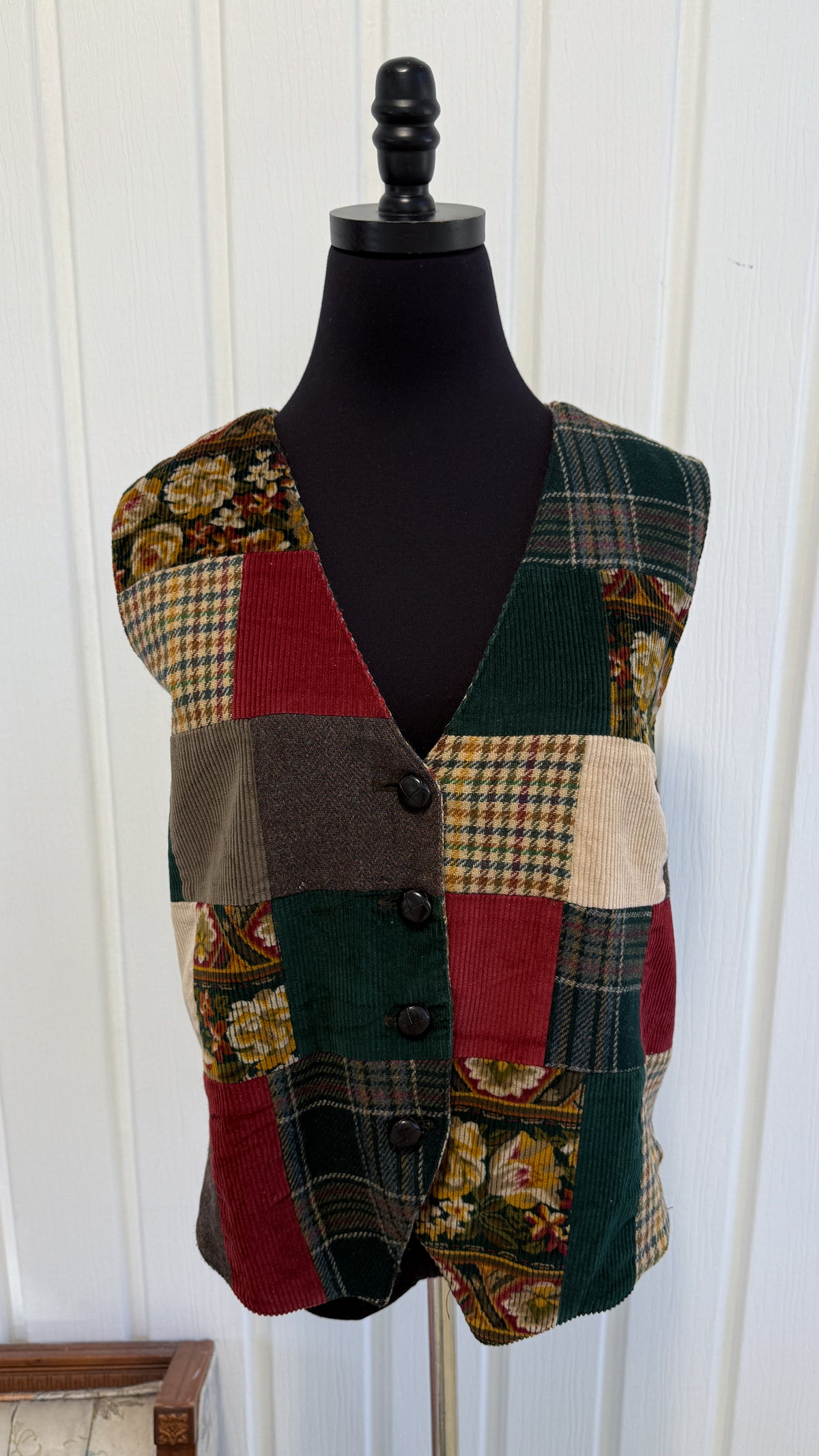 Veste sans manche patchwork corduroy- large