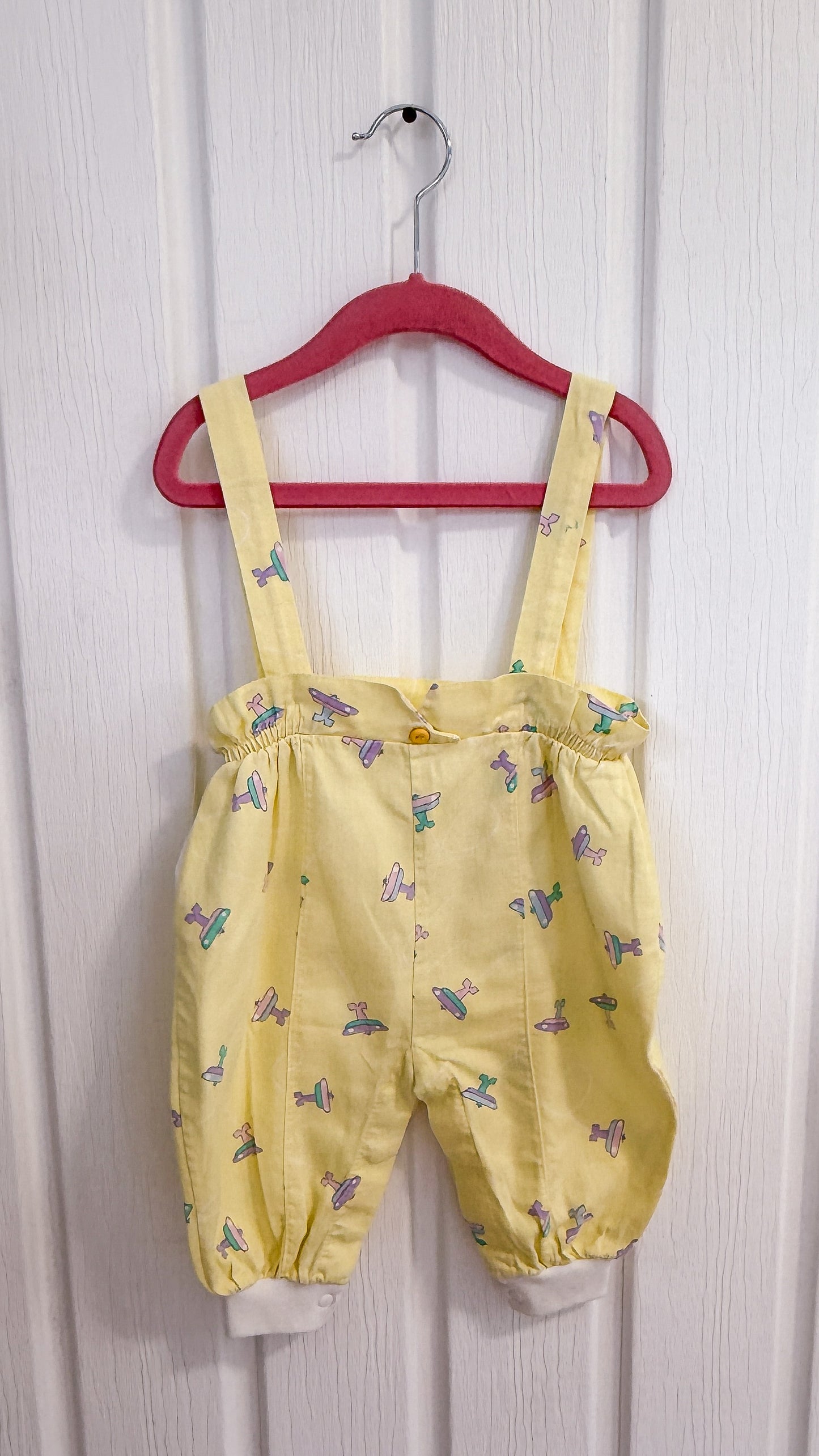 Enfants- Salopette jaune avions- 12m