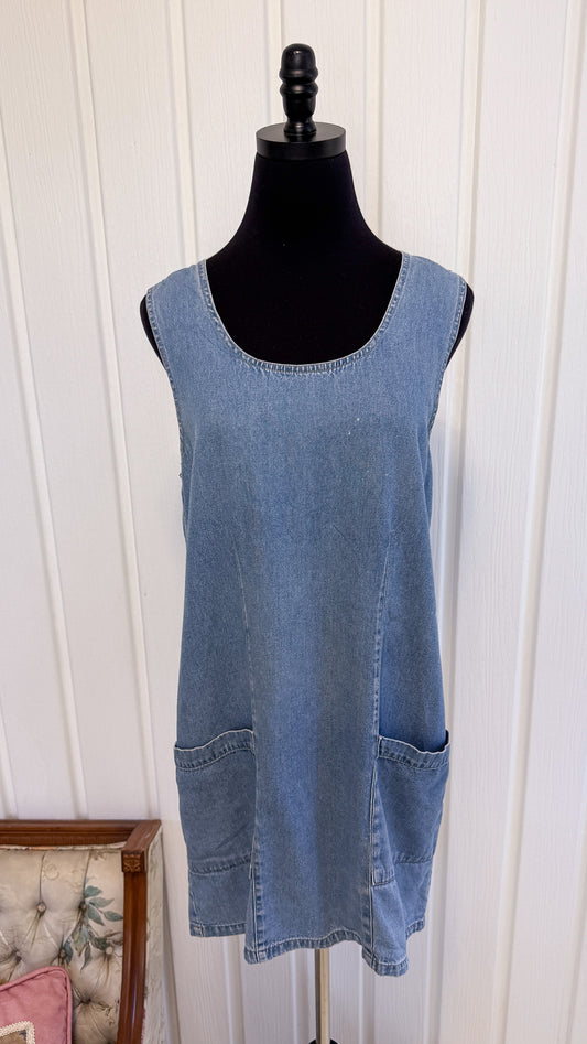 Robe trapèze en jeans- medium