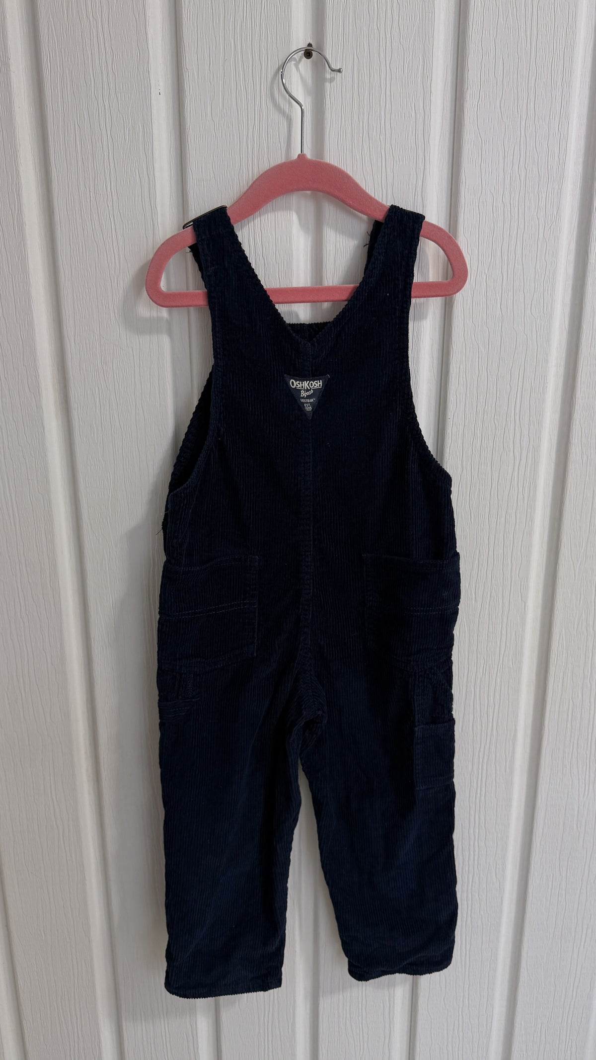 Enfants- salopette en corduroy marine- 4t