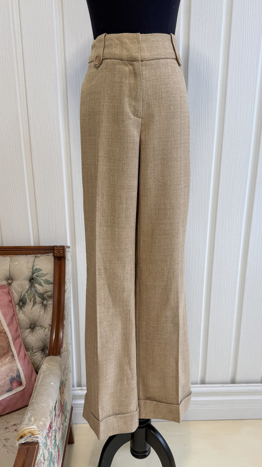 Pantalons/trouser beige taille basse- small