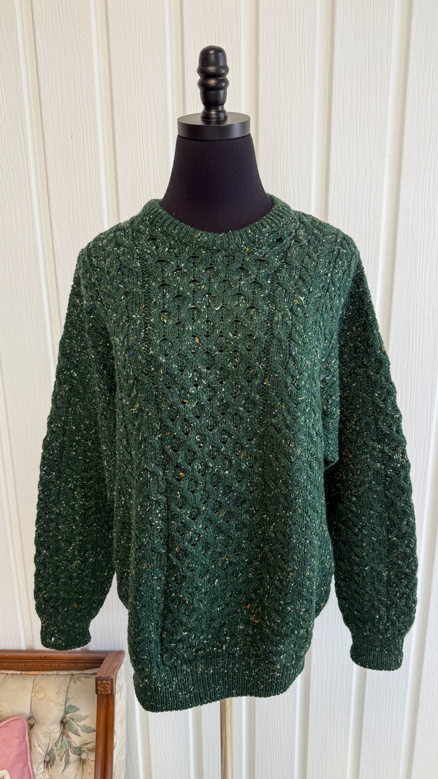 Chandial tricot vert moucheté- large