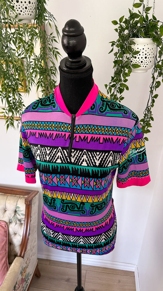 Patterned sports t-shirt - medium
