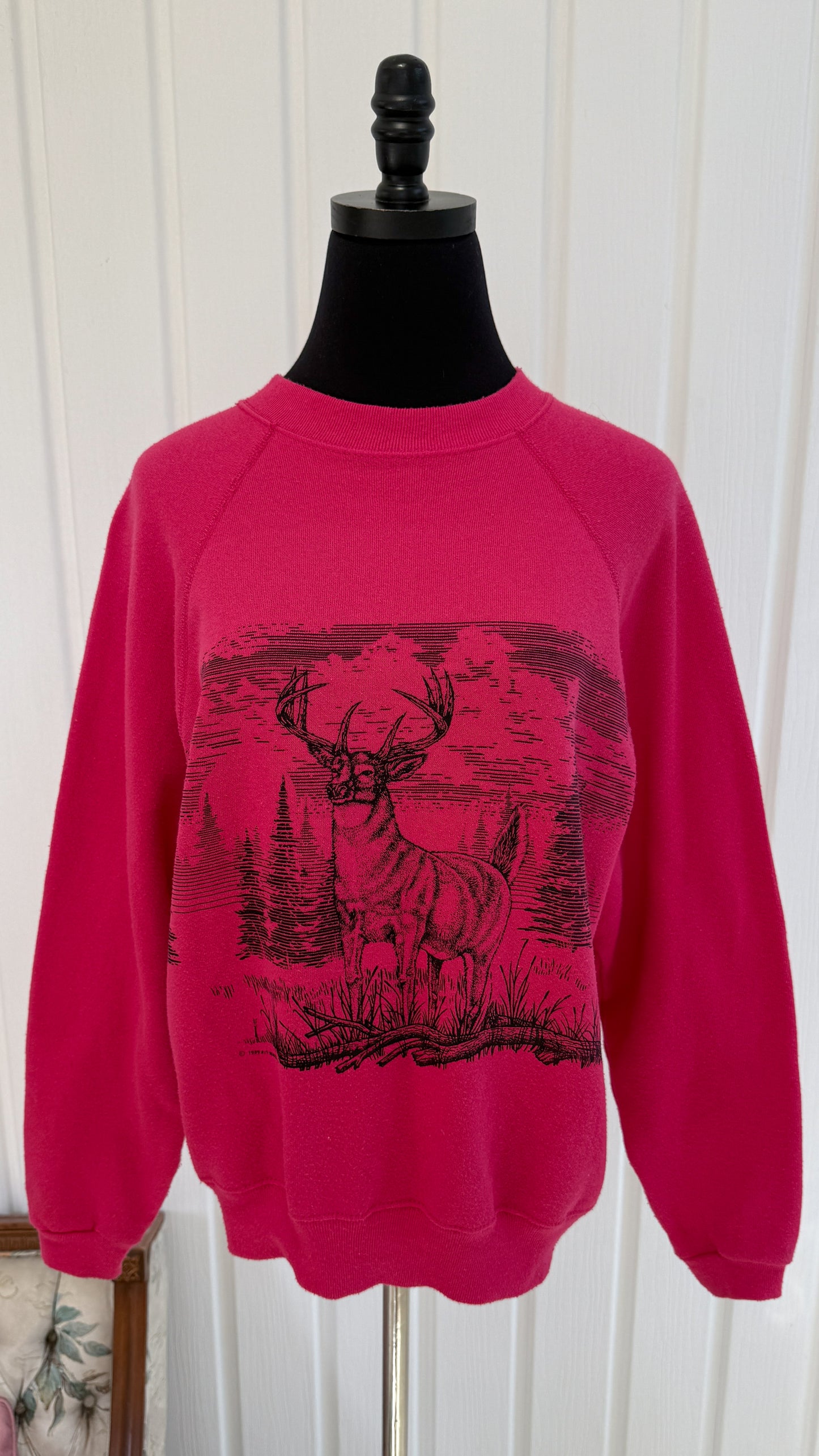 Chandail crewneck rose chevreuil- medium