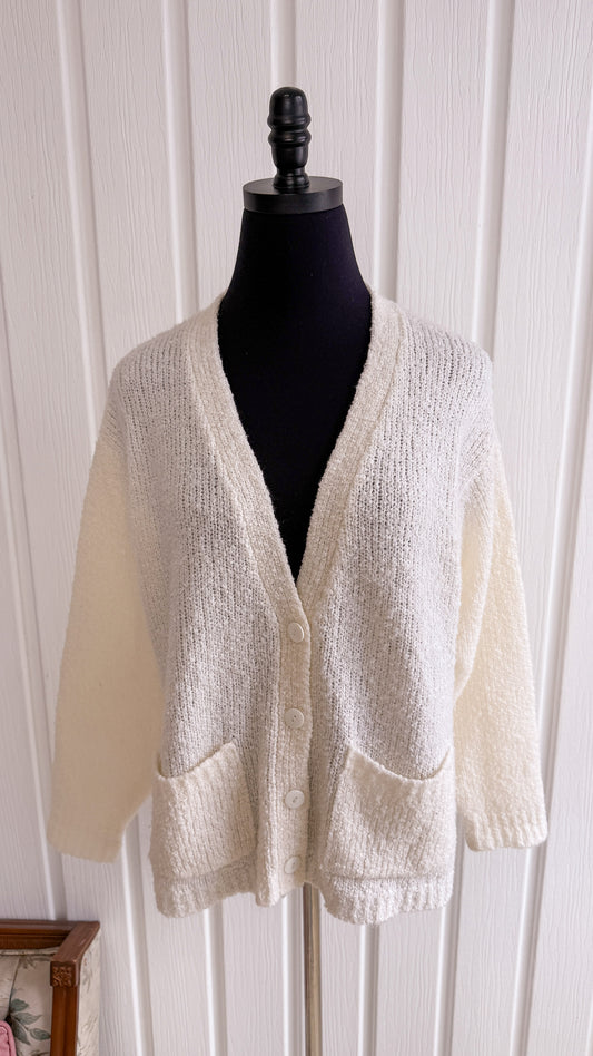 Cardigant tricot blanc- medium