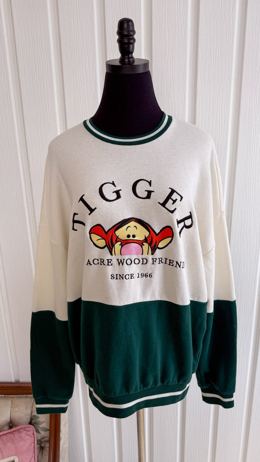 Chandail crewneck vert Tigger- medium