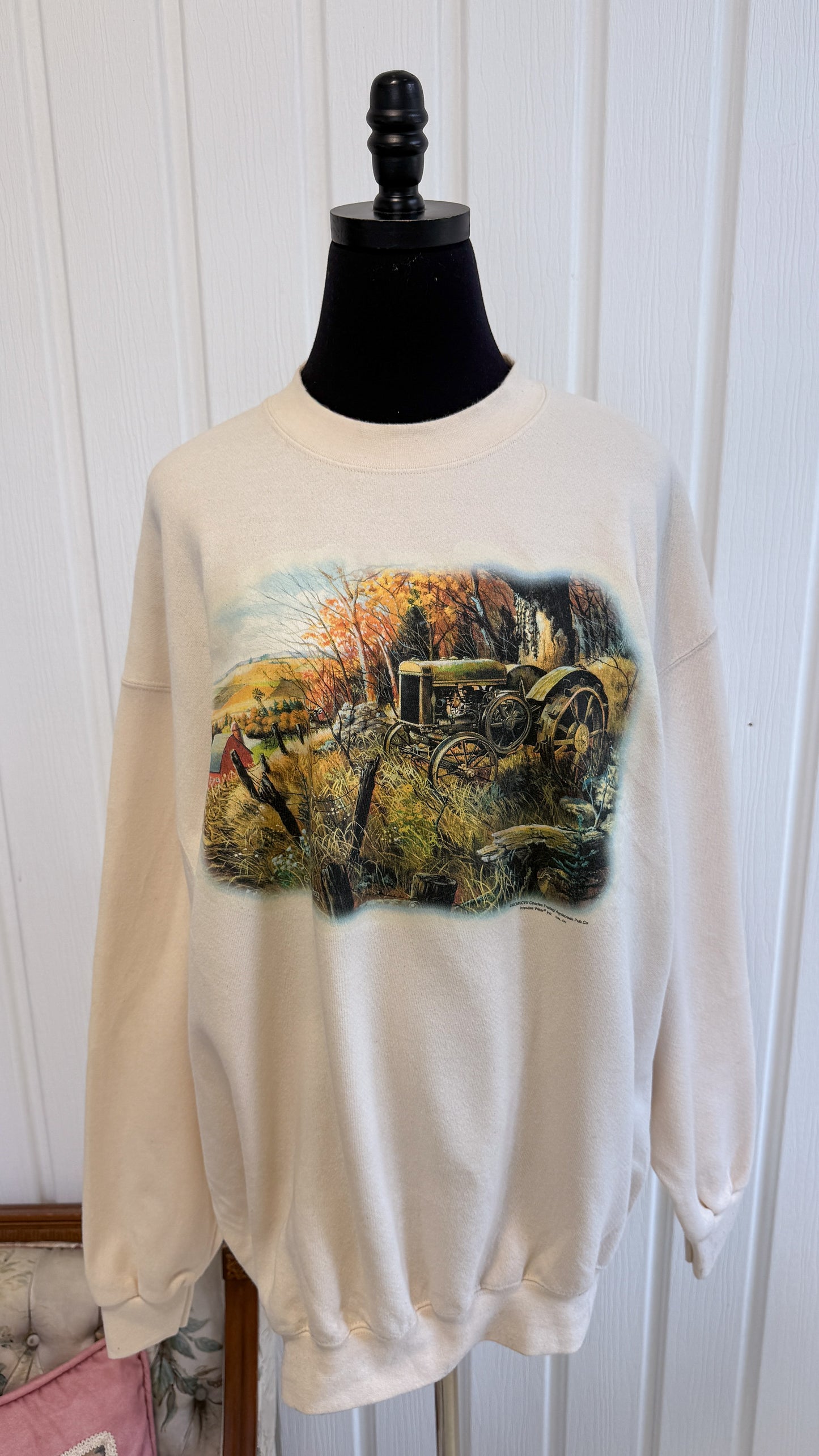 Chandail crewneck beige campagne- x-large