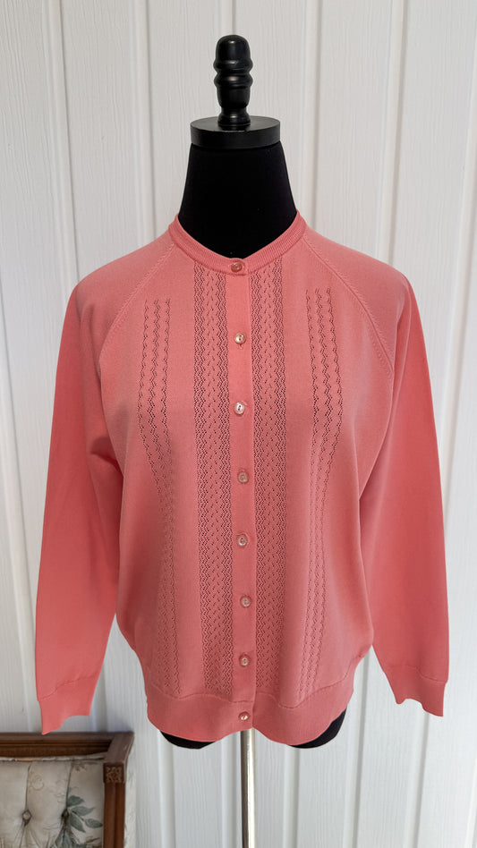 Cardigan tricot mince pêche- medium