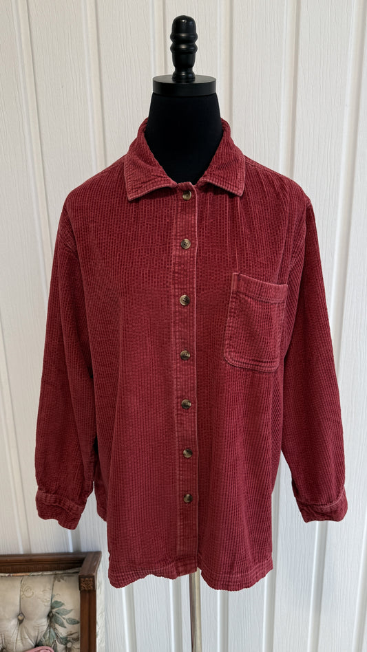 Veste en corduroy rouge - large