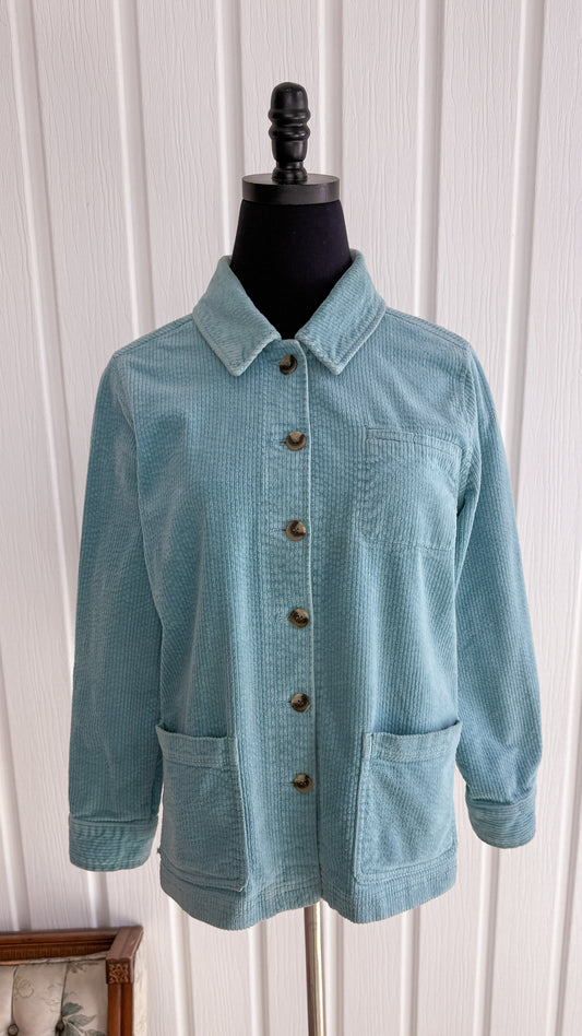 Pale blue corduroy jacket - small