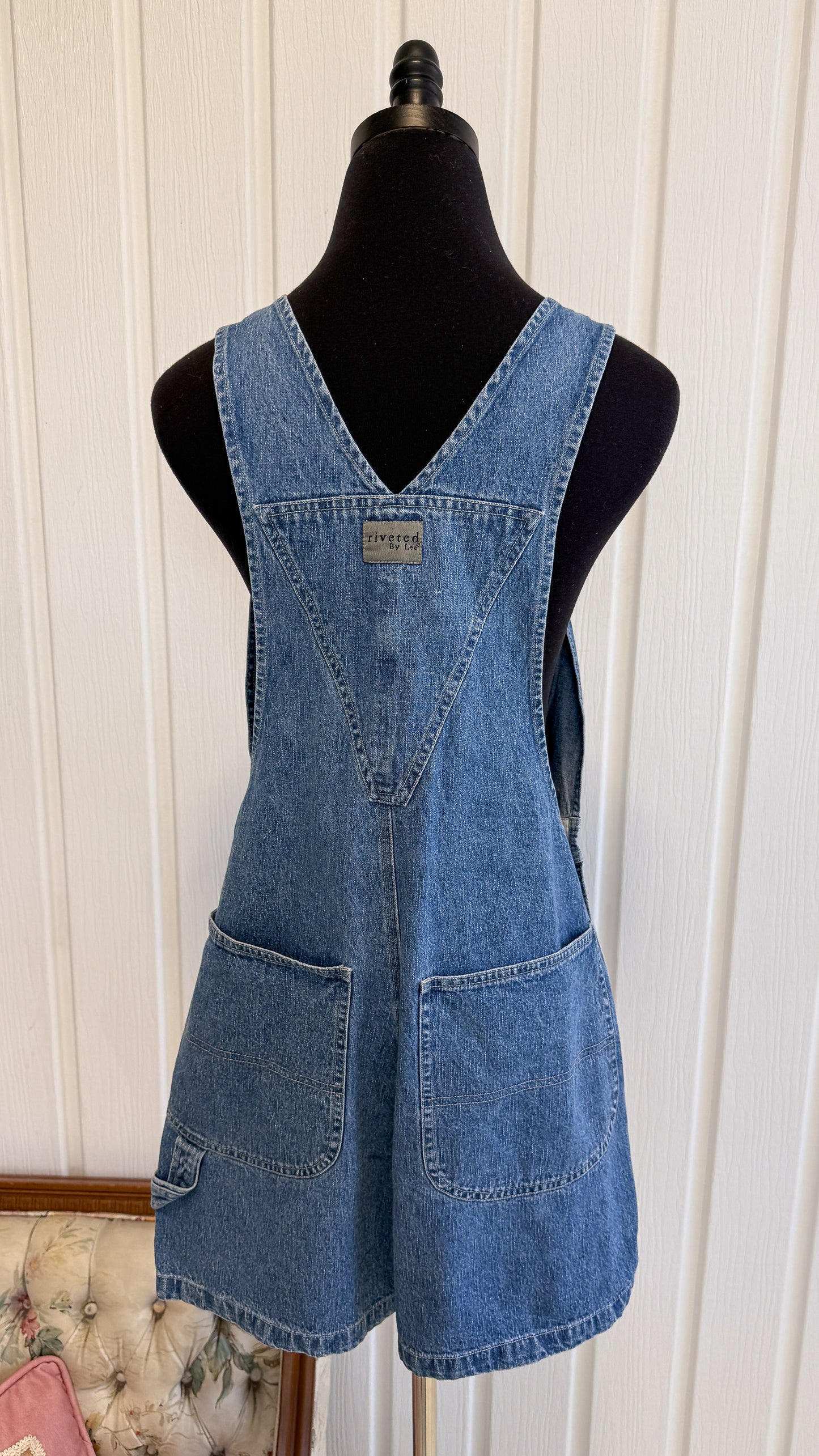 Salopette-short en jeans Riveted- small