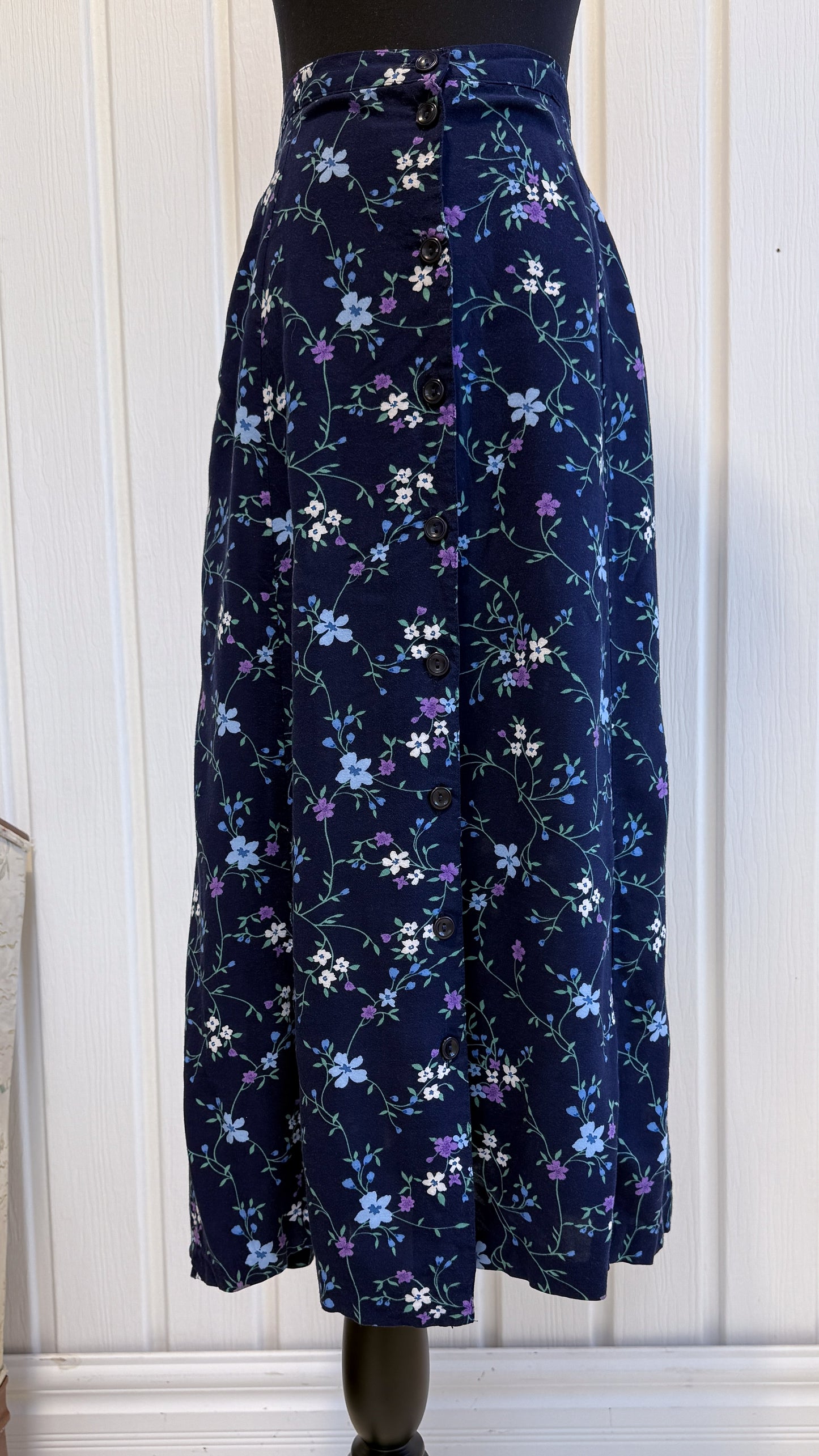 Jupe bleu fleurie- medium