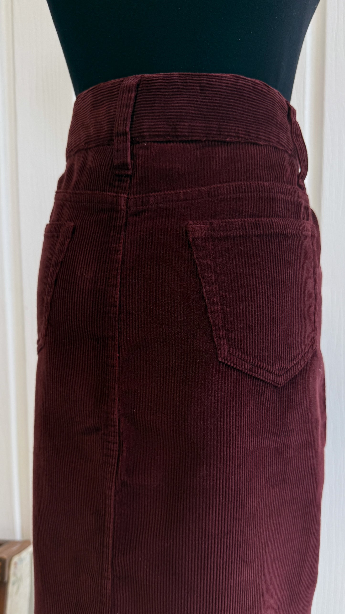 Jupe en corduroy bourgogne- medium