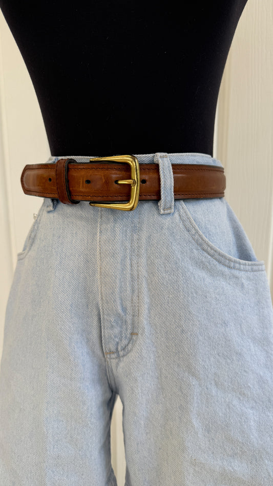 Ceinture en cuir brune - x-large