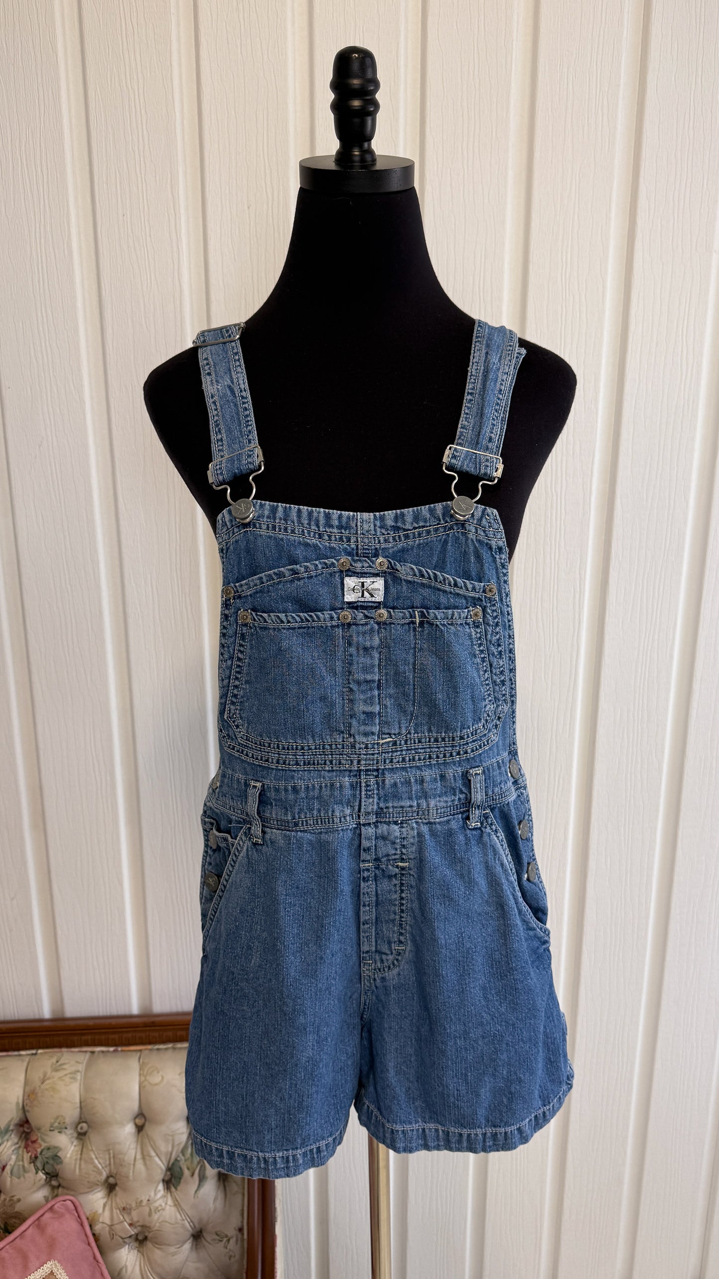 Salopette-short en jeans CK- small