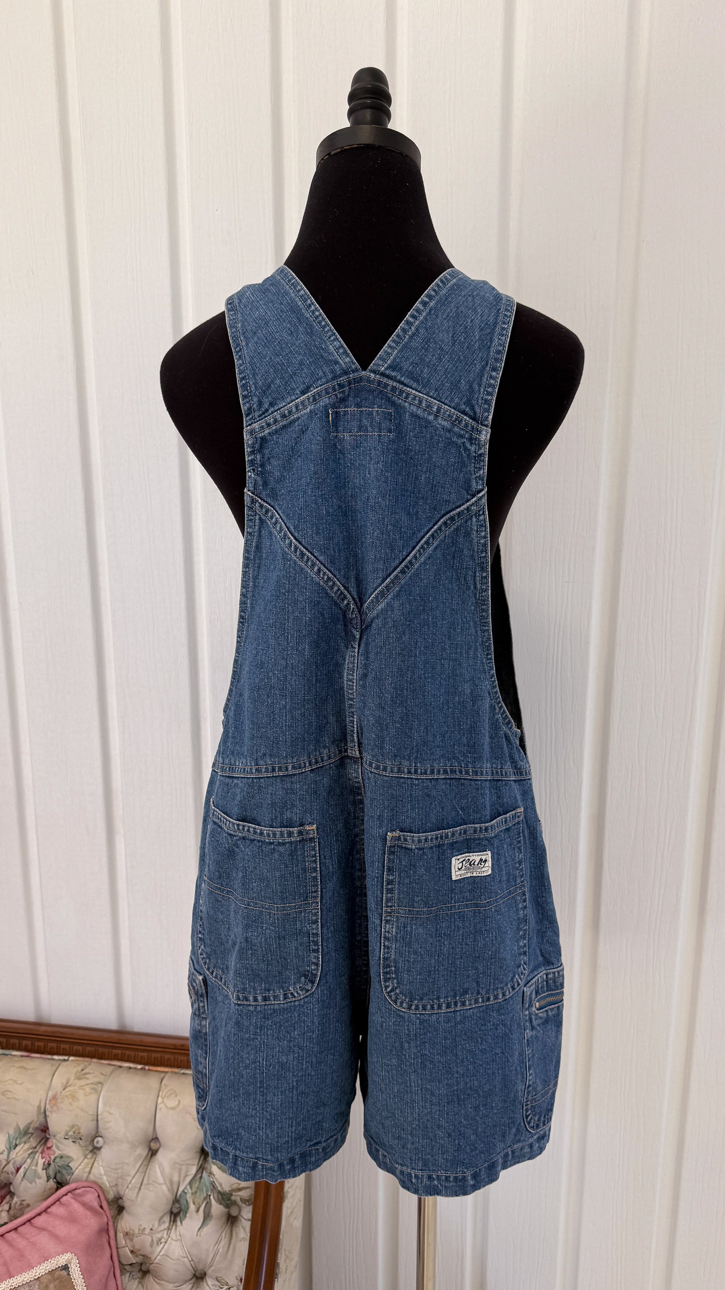 Salopette shorts en jeans Xhilaration- large