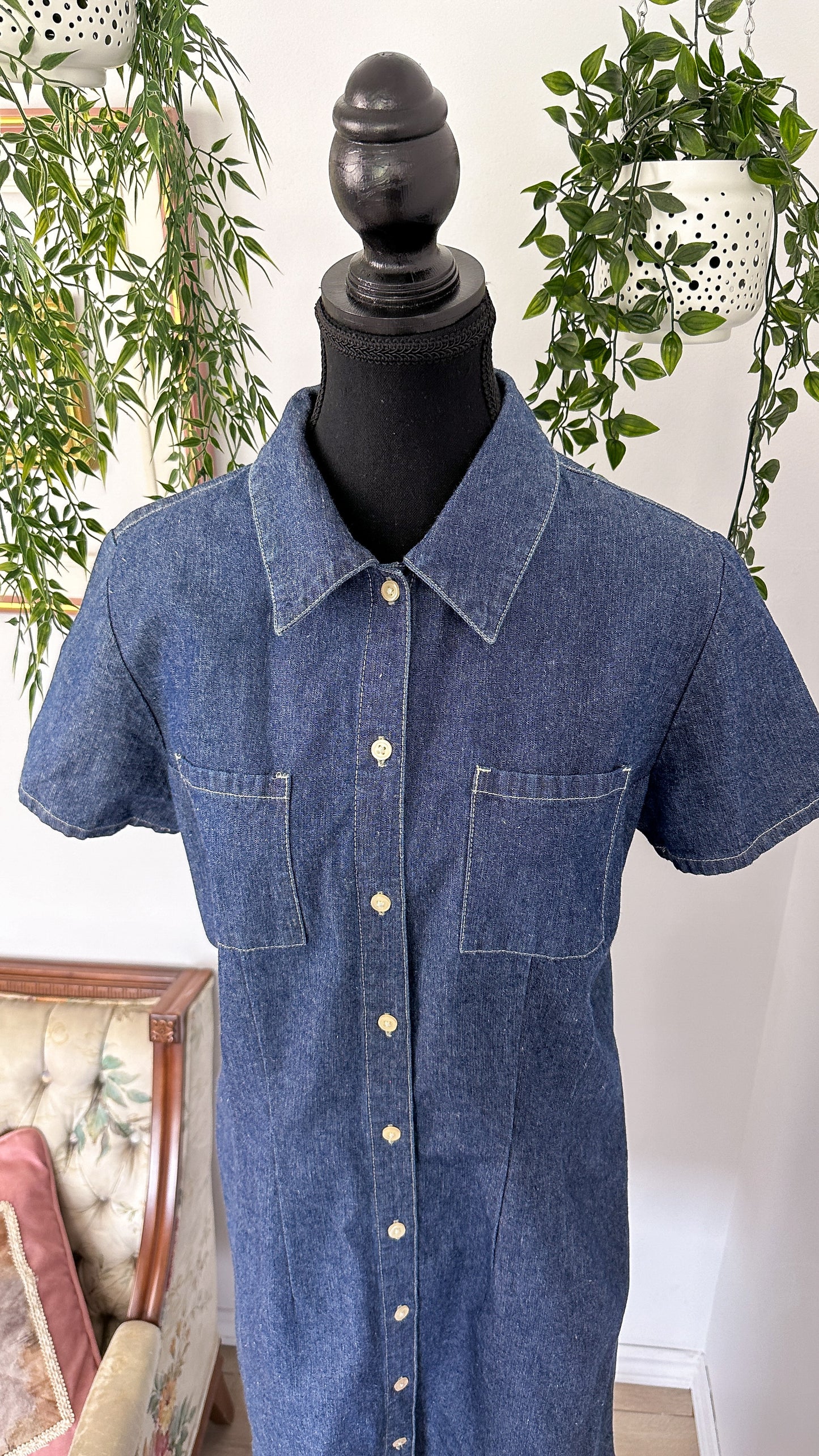 Cherokee Denim Shirt Dress - Medium