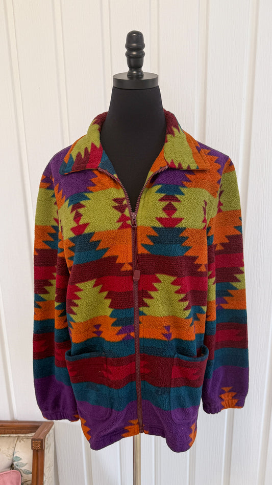 Veste en polar motifs géometriques- medium