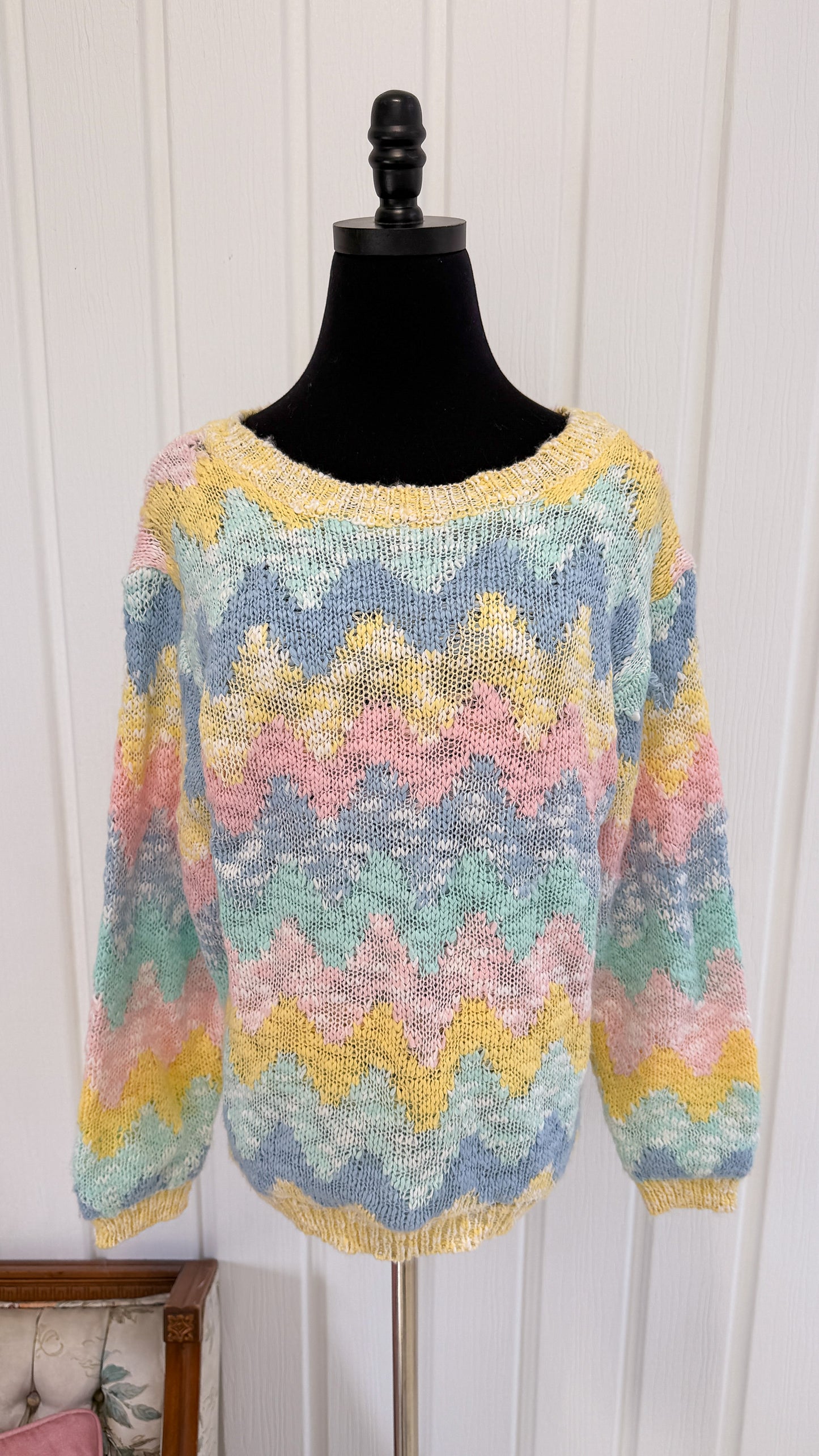 Chandail tricot pastel- small