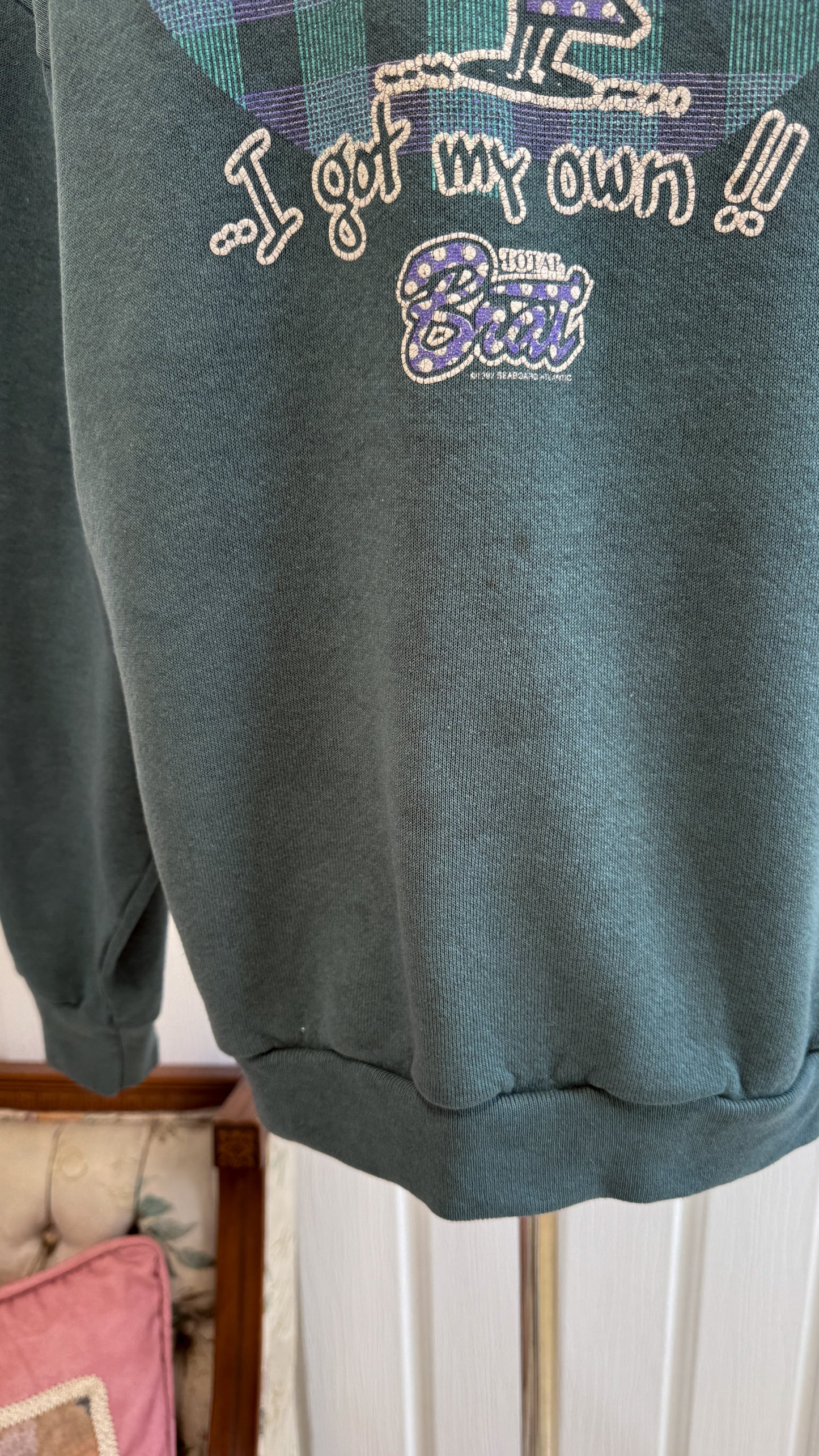 Chandail crewneck sarcelle Total Brat- x-large