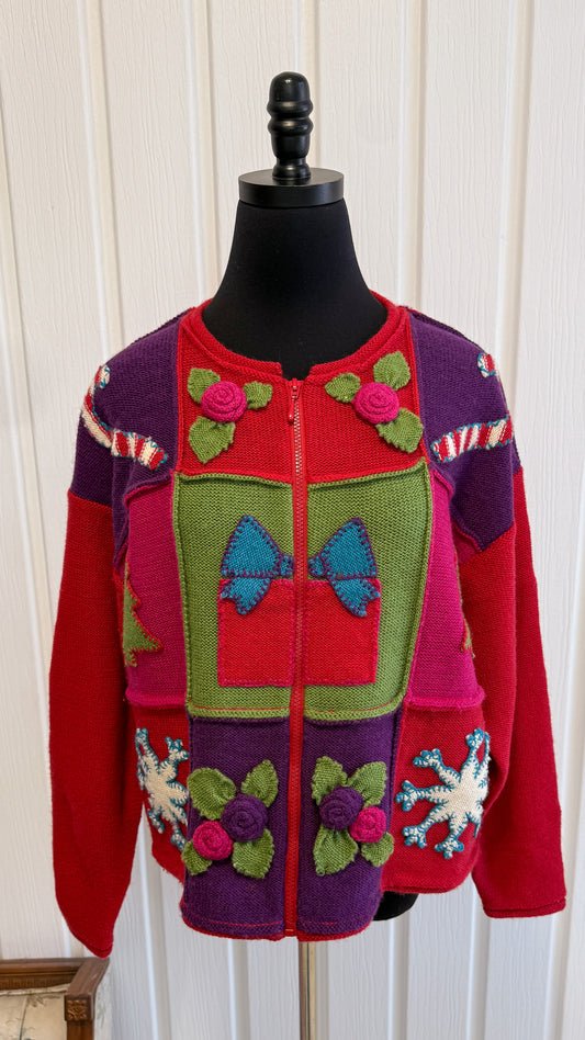 Veste en tricot motifs Noel- large