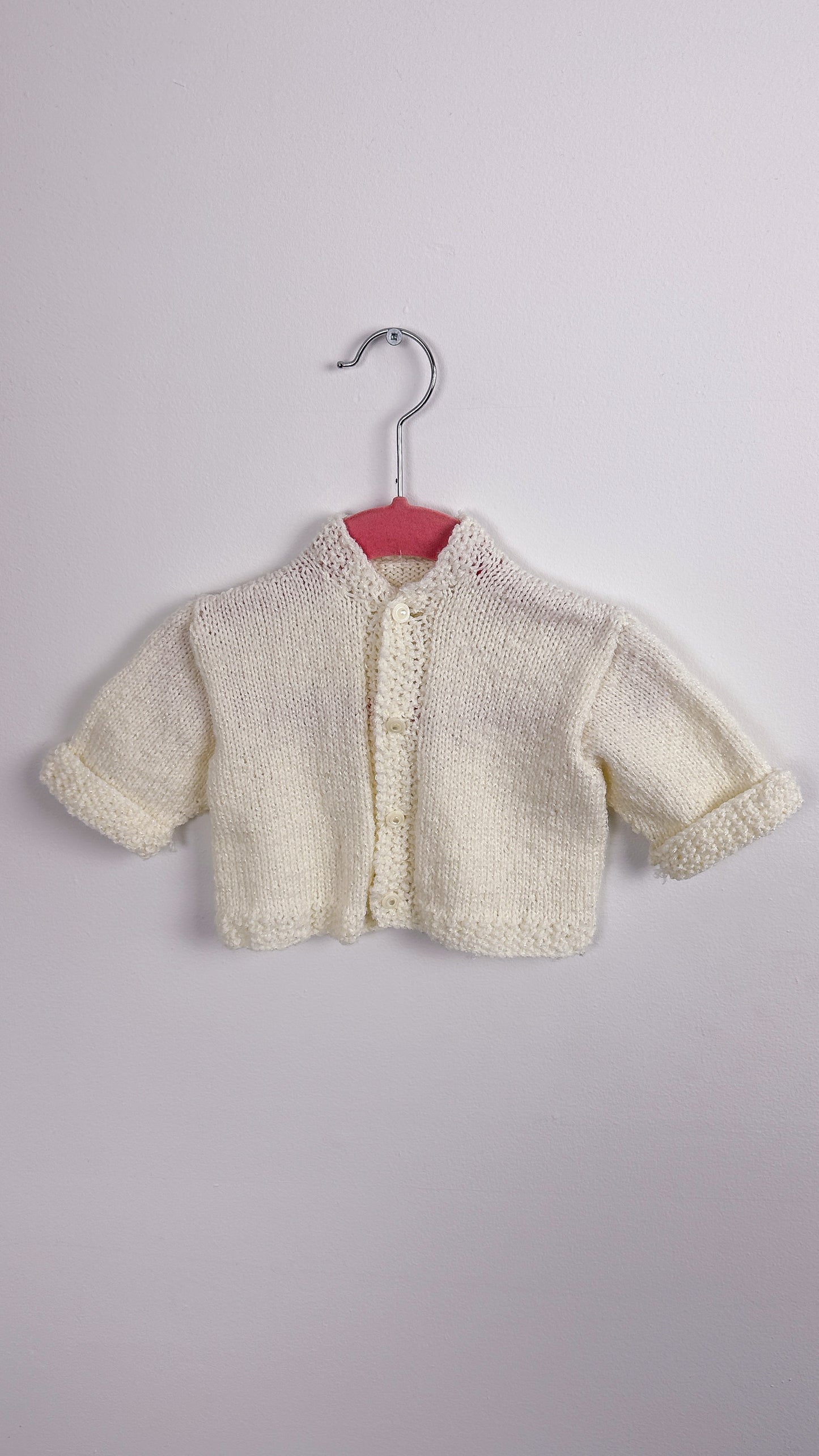 Children- Cream knit cardigan- 6m