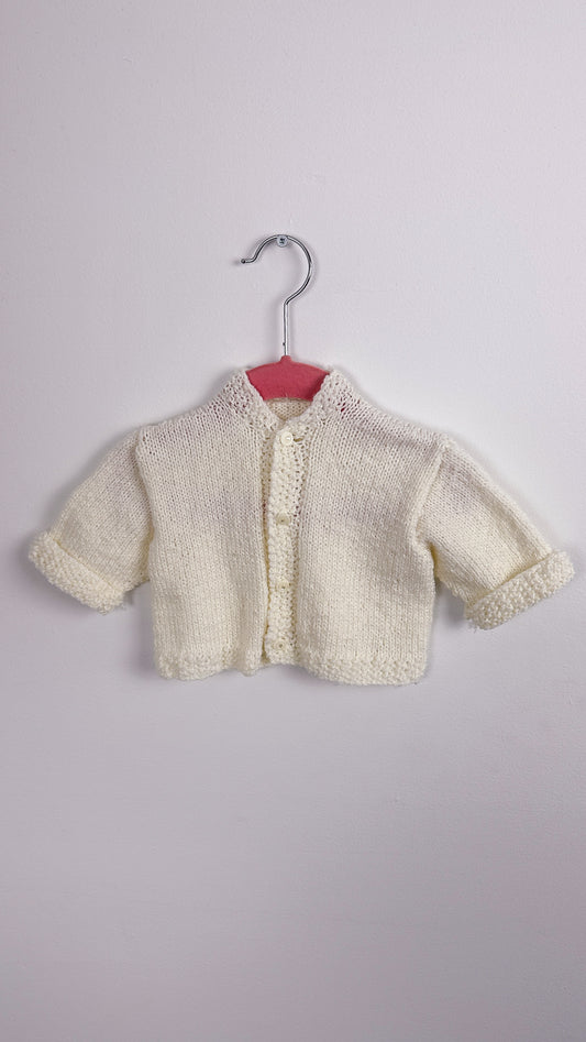 Children- Cream knit cardigan- 6m