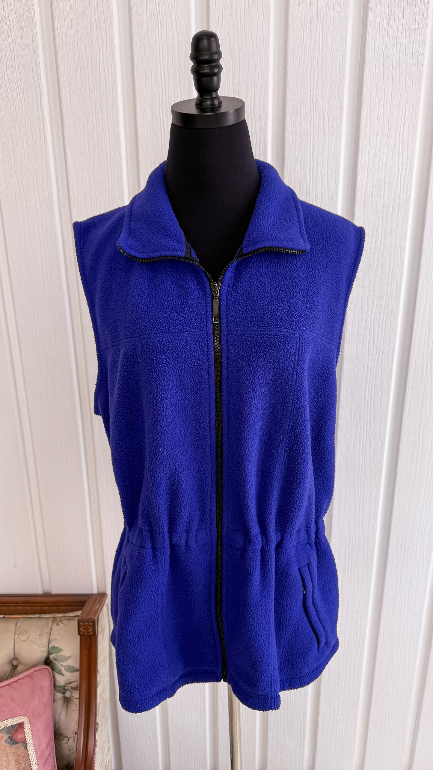 Veste en polar sans manche mauve- large