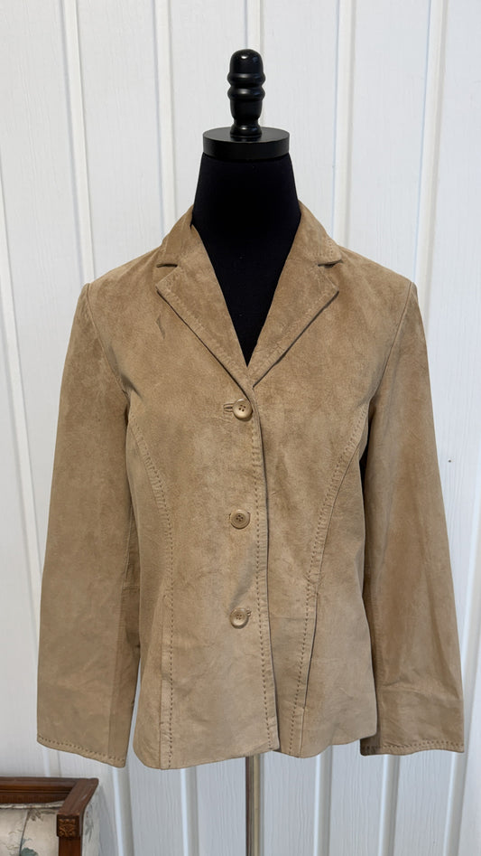 Manteau/blazer en suede beige- small