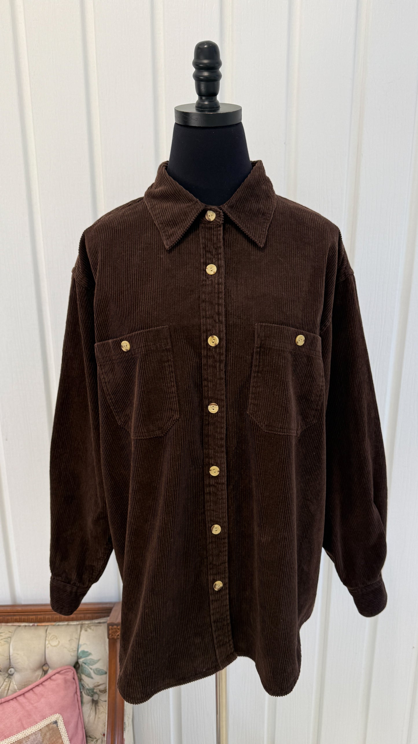 Veste en corduroy brun- large