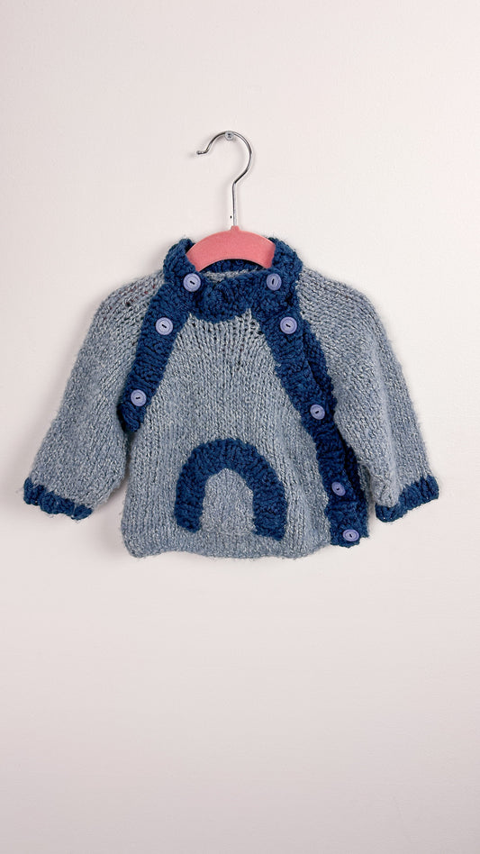 Children- blue knit sweater - 2