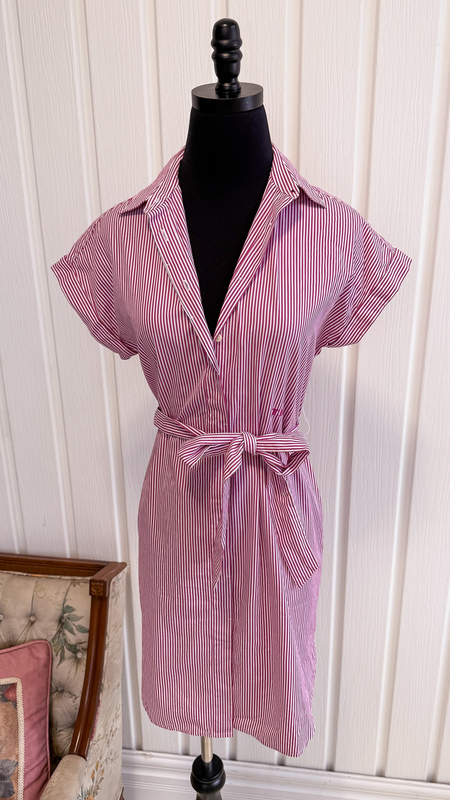 Tommy Hilfiger Striped Shirt Dress - Small