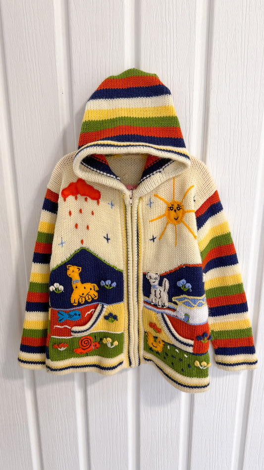 Enfants- veste en tricot animaux- 6