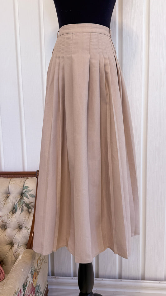 Jupe beige plissée évasée- small
