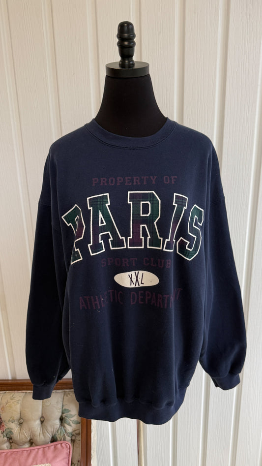 Chandail crewneck marine Paris - x-large