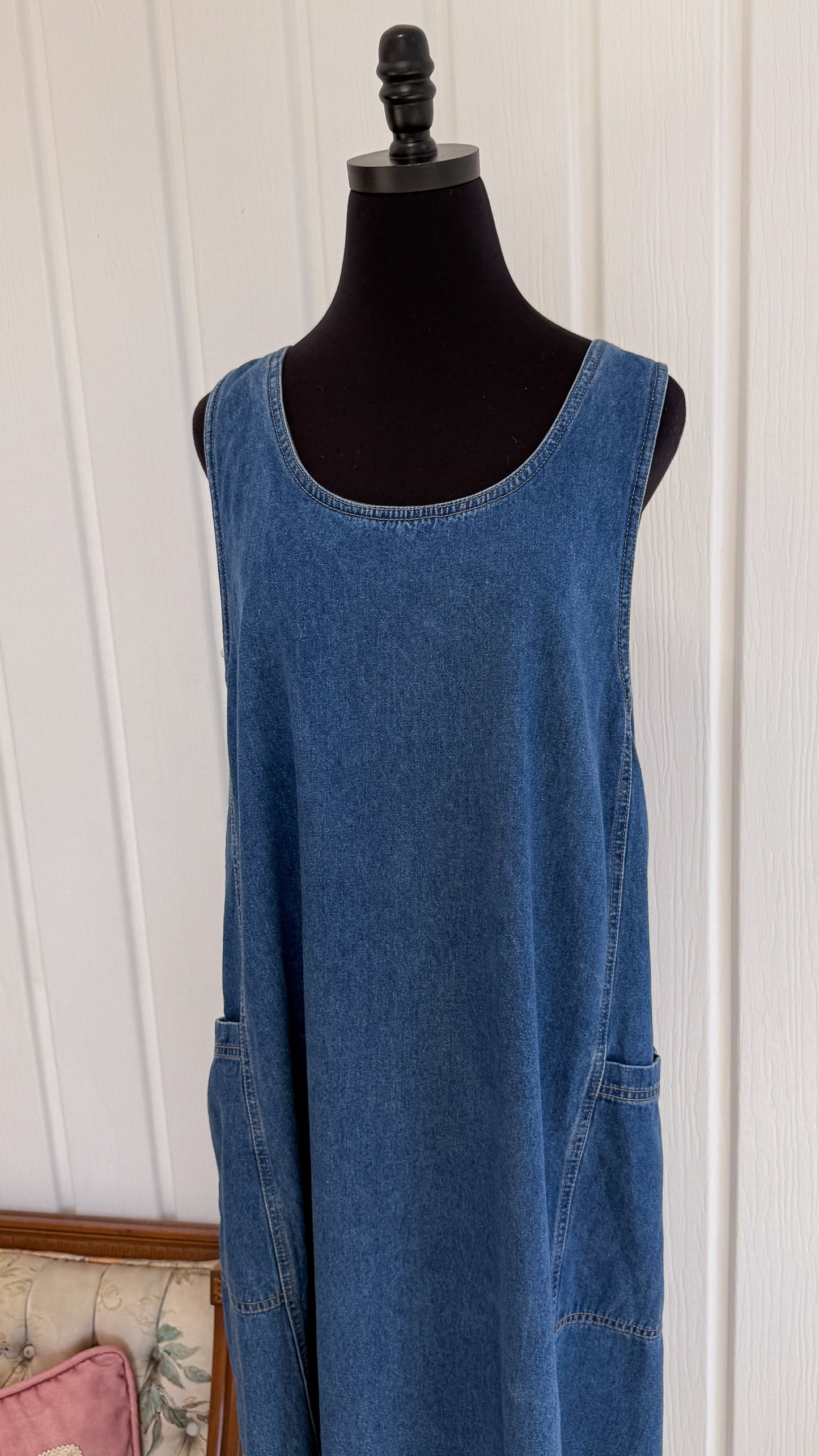 Robe trapèze en jeans - taille plus